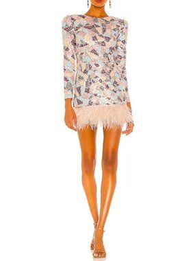 light pink midi dress with sleeves Light Pink Embroidered Long Sleeve Midi Dress